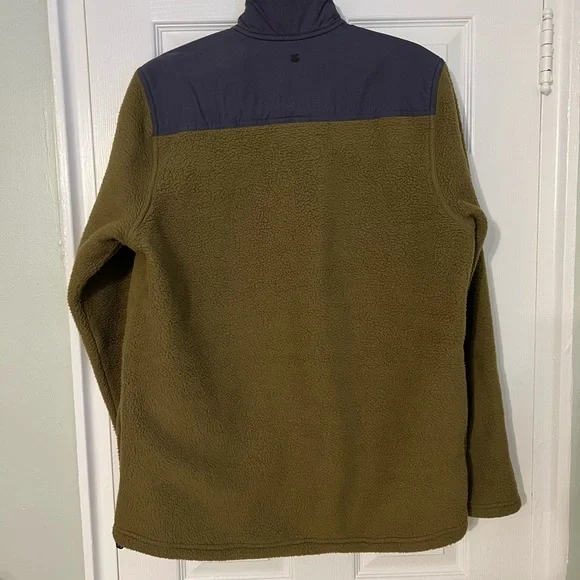 Jetty Olive/Charcoal Heavyweight Fleece Pullover - Picture 3 of 8